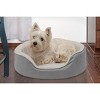 FurHaven Faux Fleece & Suede Oval Cuddler Dog Bed - 3 of 4
