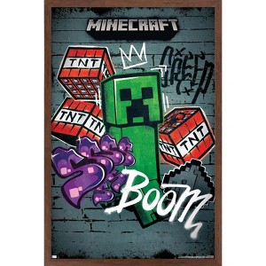 Trends International Minecraft - Creeper Do Not Enter Framed Wall Poster Prints - 1 of 4