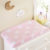 Everyday Kids 2-Pack Baby Girl Changing Pad Covers – Pink Hearts & Polka Dots, Soft 100% Cotton Jersey – Fits Most Changing Table Pads - 3 of 4