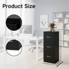 FurnitureR 3 Drawer File Cabinet with Lock, Vertical Office Filing Cabinet for Letter/Legal Size, Storage Organizer, Black - 4 of 4