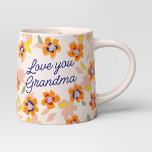 16oz Stoneware Love You Grandma Mug Orange - Room Essentials™ - 1 of 4