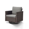 Outdoor Patio Swivel Chair Glider Chair with Removable Cushions for Porch - 3 of 4