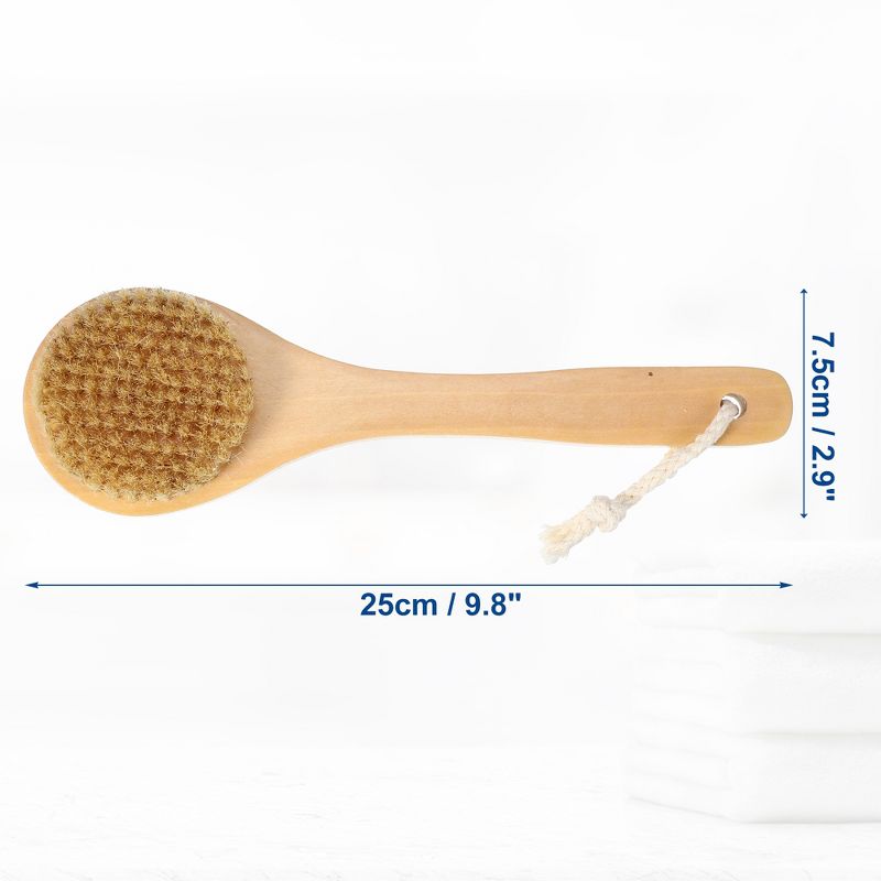 Unique Bargains Double Sided Bath Brush Brown, 4 of 7