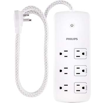 Philips Smart Plug 6-Outlet Surge Protector - 4ft. - White