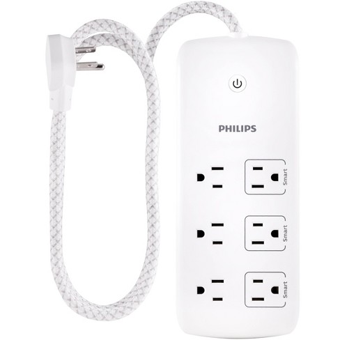 Philips Smart Plug 6-Outlet Surge Protector - 4ft. - White - image 1 of 4