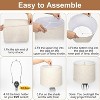 FENCY Beige Lampshades Natural Linen Hand Crafted - 3 of 4