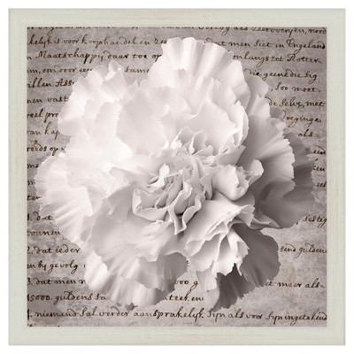 18" x 18"Letter Flowers II Picture Frame White - PTM Images