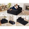 GYIIYUO Oversized Chaise Lounge Chair 52.4" Wide, Cloud Couch with 3 Pillows - Corduroy Upholstered Deep Seat Sofa, No Assembly Required - 3 of 4