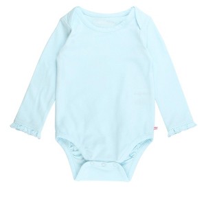 RuffleButts Baby Girls Knit Long Sleeve Ruffle Layering Bodysuit - 1 of 2