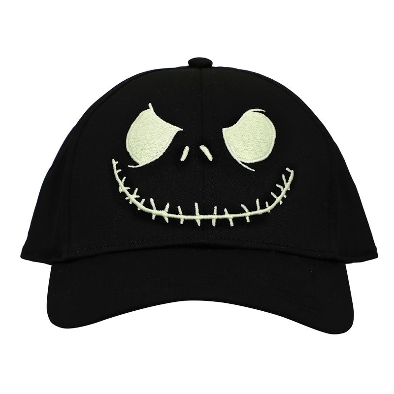 Nightmare Before Christmas Jack Skellington Face Elite Flex Black Snapback Hat, 2 of 6