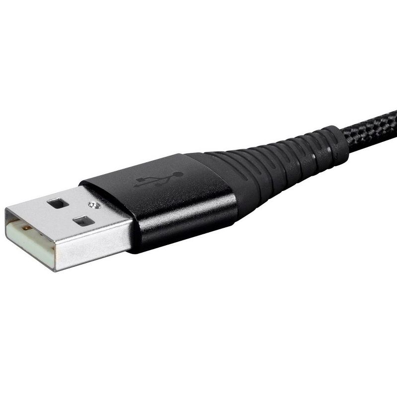 Monoprice USB 2.0 Micro B to Type A Charge & Sync Cable - 1.5 Feet - Black | Nylon-Braid, Durable, Kevlar-Reinforced - AtlasFlex Series, 4 of 7