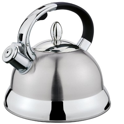 Cilio Whistling Water Kettle "Conte", s/s, silver, 2.9 qt.