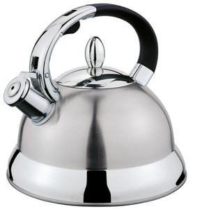 Cilio Whistling Water Kettle "Conte", s/s, silver, 2.9 qt. - 1 of 2