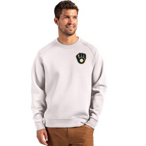 Milwaukee Brewers Cutter & Buck Roam Recycled Crew Neck Mens Pullover - 1 of 1
