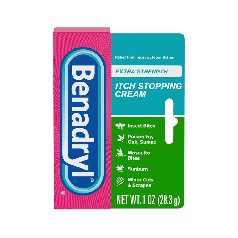 Benadryl Extra Strength Anti-Itch Topical Analgesic Cream - 1oz, 1 of 14