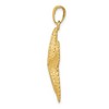 Black Bow Jewelry 14k Yellow Gold 24mm Textured 2D Starfish Pendant - 2 of 4