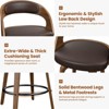 Gikpal Bar Stools, 26" Counter Height Barstools with Bentwood Legs, Swivel Counter Stools with Back, Modern Faux Leather Upholstered Bar Chairs - 4 of 4