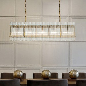 ALOADECOR Glam And Modern Antique Gold Handmade Glass Shade Chandelier Classic Lighting Fixture - 1 of 4