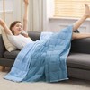 Cooling Weighted Blanket 15 Lbs, Twin Size, 48x72 Inches, Blue - 2 of 4