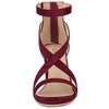 Allegra K Women's Crisscross Ankle Strap Chunky Heel Sandals - 2 of 4