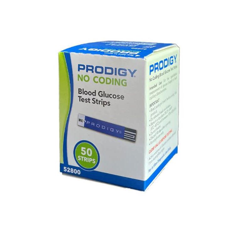 Prodigy No Coding Blood Glucose Test Strips, Box of 50, 3 of 4