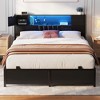 Besiost Bed Frame with LED Light and Charging Station - 2 of 4