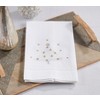 Saro Lifestyle Joyful Embroidered Christmas Tree Guest Towel (Set of 4), 14"x22", White - 3 of 3