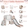 8-in-1 Slide & Climber for Toddlers – Multifunctional Play Set with Basketball Hoop, Tunnel & Storage, Pastel Design for Home Playroom - 2 of 4