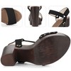 Perphy Women's Round Toe Platform Slingback Chunky Heel Sandals - 3 of 4
