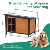 LAOTIES 46" Wooden Outdoor Indoor Dog House for Large Dogs,Pet Shelter with Raised Feet,Durable Solid Wood Construction - 4 of 4