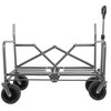 NAYSAYE Wagon Convertible Folding Utility Cart with Bench and All Terrain Wheels for Outdoor Adventures, Gray, 37"*24.02"*40.94" - 4 of 4