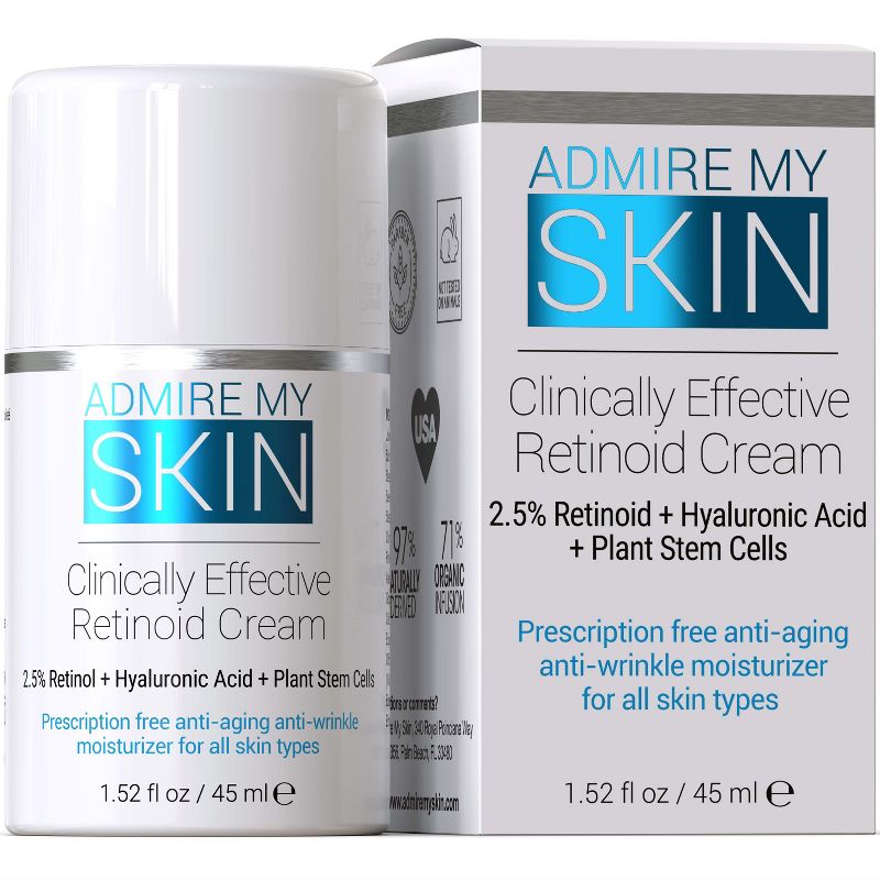 Admire My Skin Potent Retinoid Cream - This Anti Aging Anti Acne Retinol Cream Moisturizer Helps to Clear Skin And Eliminate Wrinkles, 1.52 oz, 1 of 5