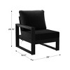 WestinTrends Montara Outdoor HDPE Left Arm Sectional Patio Corner Club Chair with Patio Cushions - 3 of 4