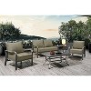 ARTPLAN Deep Seat Outdoor Cushion,Set 24"x24"x6" ,18x24" Bench Outdoor Chair Cushions, Polyester Fill Back for Patio Furniture ,Square - 2 of 4