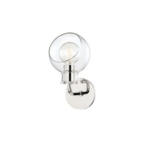 Mitzi Noelle 1 - Light Wall Light in  Polished Nickel Clear Glass Shade  Shade - 1 of 1
