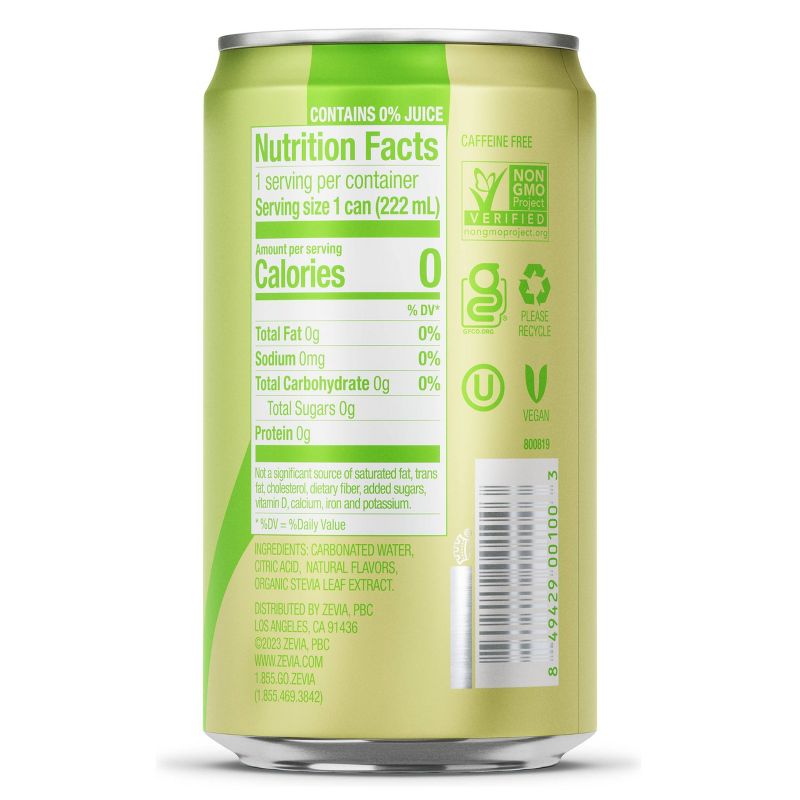 Zevia Kidz Fizzy Apple Zero Calorie Soda - 6pk/7.5 fl oz Cans, 3 of 6