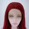Unique Bargains Women Long Straight Hair Lace Front Wig with Wig Cap 24" 1PC - 4 of 4