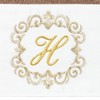 Linum Home Textiles 100% Turkish Cotton MONICA Gold Thread 2PC Embellished Hand Towel Set - 3 of 3