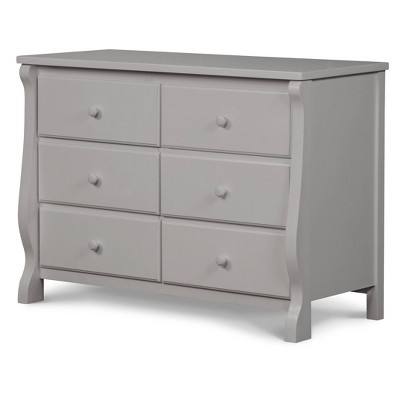 Gray Double Nursery Dresser with Interlocking Drawers