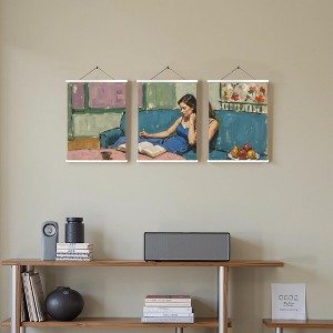 30x40cm Black Pole Art - Set of 3, Minimalist Design - 1 of 3