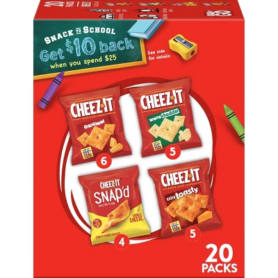 Cheez-It Cheese Lovers Multipack Crackers - 19.1oz/20ct