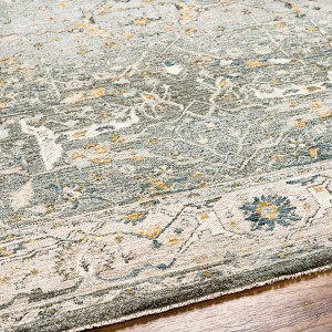 Hauteloom Aviva Teal Textured Rug with Fringes - 1 of 4
