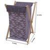 Bacati - Clouds in the City White/Gray Laundry Hamper with Wooden Frame - 3 of 4