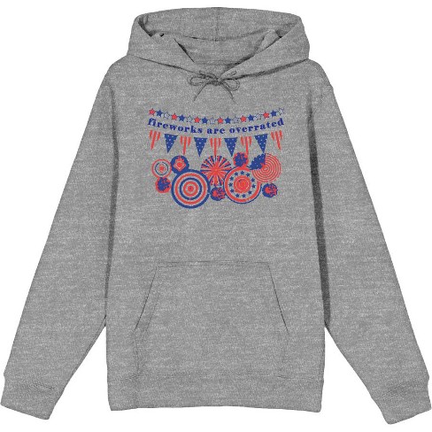 Fireworks Are Overrated Festival Flags Adult Long Sleeve Hoodie - image 1 of 2