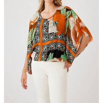 Women's Wo's Blouson Scarf Top - Karen Kane
