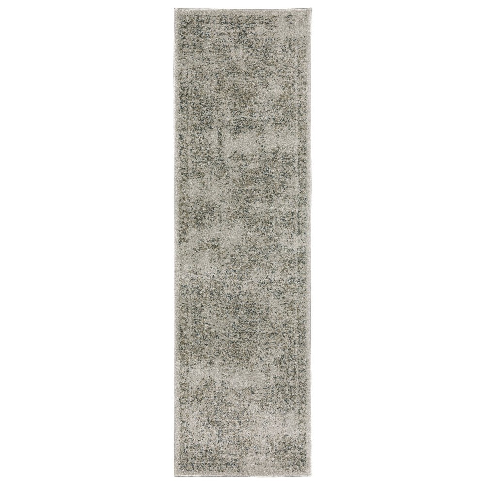 2'3inx7'6in Atwood Vintage Oriental Indoor Area Rug Gray/Beige - Captiv8e Designs