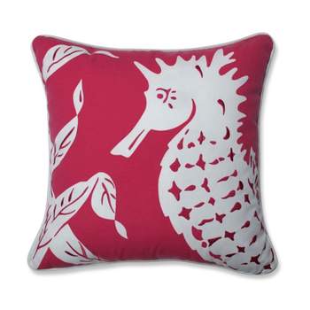 Sally Seahorse Throw Pillow Pink - Pillow Perfect