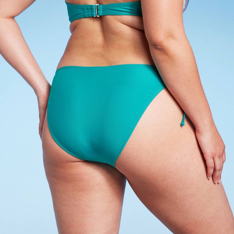 Women's Side-Tie Cheeky Bikini Bottom - Wild Fable™ Green, 3 of 17