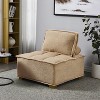 31.5" Ottoman Chair Armless Chairs For Small Spaces,Upholstered Deep Seat Armless Accent Single Lazy Sofa Lounge Armless Chair-Maison Boucle - 3 of 4