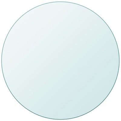 vidaXL Table Top Tempered Glass Round 19.7"